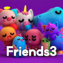 Friends 3. 3D, Character Design, Character Animation, 3D Animation, and 3D Character Design project by Tadeo Soriano - 04.02.2019