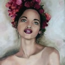 Mujer con flores. Un proyecto de Pintura de Inma Jara - 02.04.2019