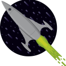 Classic ScyFi Space Rocket. Ilustração tradicional e Ilustração digital projeto de Daniel Diaz Estrada - 02.04.2019