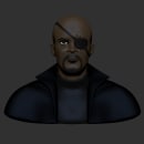 Nick Fury. Mi Proyecto del curso: Modelado de personajes en 3D. 3D Modeling project by Marco Loreto - 05.04.2019