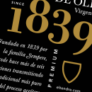 Etiqueta + Packaging Aceite de Oliva «1839». Un projet de Design graphique , et Packaging de Cristian Alberola+García - 01.07.2019