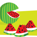 Pattern Watermelon. Un progetto di Design di pittogrammi di Antonio Domínguez - 08.07.2019
