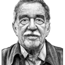 Gabriel García Márquez. Un proyecto de Bellas Artes, Dibujo a lápiz, Ilustración digital, Ilustración de retrato, Dibujo de Retrato y Dibujo realista de Pako Martinez - 09.07.2019