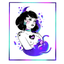 Mujeres Galácticas.. Un proyecto de Ilustración tradicional, Diseño de personajes e Ilustración digital de Polilla Tattoo - 16.07.2019