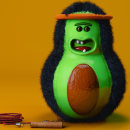 Lucho Guacamole- The avocado who wants to be fit. . 3D projeto de Melissa Vargas - 21.07.2019