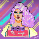 Miss Vanjie! (Ilustra con garra y vencerás). Digital Illustration project by Esther H.O. - 07.30.2019