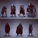 Sci-fi/Cyberpunk Characters and Weapons Concept Art. Um projeto de Concept Art de Germán Rodriguez - 08.08.2019