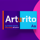 Arturito / Free Font. Tipografia projeto de Cristian Tournier - 13.08.2019