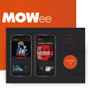 Dirección de arte digital - App MOWee. Art Direction, Graphic Design, Web Design, and Mobile Design project by Mariana Manzi - 08.14.2019