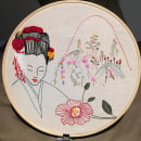 La geisha durmiente del bosque Ein Projekt aus dem Bereich Stickerei von pilargmurillo - 24.08.2019