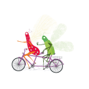 Mi gran aventura en bicicleta. Design editorial, Design gráfico, Packaging e Ilustração infantil projeto de Ana Cristina Martín Alcrudo - 26.01.2019