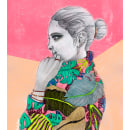 Mi Proyecto del curso: Retrato con lápiz, técnicas de acrílico y Photoshop. Un proyecto de Pattern Design, Ilustración digital e Ilustración de retrato de María José Prado - 28.08.2019