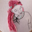 My project in Creation of Embroidered Portraits course. Un proyecto de Bordado de Serena Scuderi - 03.09.2019
