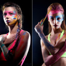 Body paint Caretas maquillaje profesional 1. Design, Painting, T, pograph, Calligraph, Street Art, Lettering, and Creativit project by TECK24 - 09.26.2019
