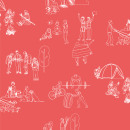 Patrón Tribus Urbanas. Un proyecto de Diseño gráfico, Pattern Design e Ilustración textil de Ericka Ramos Salas - 04.10.2019