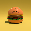 Kawaii burguer. 3D, Character Design, To, Design, 3D Animation, Creativit, 3D Modeling, and 3D Character Design project by Cristina Zafra - 10.17.2019
