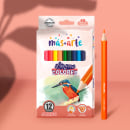 Packaging - Lápices de Colores  MAS+ARTE. Un proyecto de Br, ing e Identidad, Packaging, Diseño de iconos, Dibujo y Dibujo artístico de Rosa Elemil Martinez - 15.09.2019