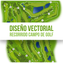 Diseño Recorrido Campo de Golf . Un proyecto de Diseño gráfico e Ilustración vectorial de Antonio Torrecillas González - 30.10.2019