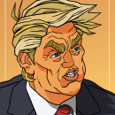 Retrato de Trump. Digital Illustration, Portrait Illustration, and Portrait Drawing project by carlosrdzart - 11.07.2019
