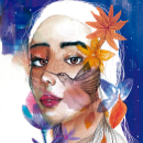 Mi Proyecto del curso: Retrato ilustrado en acuarela. Traditional illustration, and Portrait Illustration project by Camila Fernanda Gutiérrez Olivos - 11.10.2019