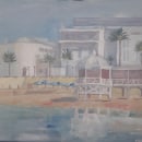 El Balneario de la Palma y el Bar La Caleta. Playa de La Caleta, Cádiz. Un projet de Peinture de Myriam Wagner Martínez - 17.11.2019
