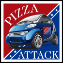 Logo Pizza Attack. Projekt z dziedziny Projektowanie graficzne, Kreat, wność, Projektowanie logot i pów użytkownika Jorge Bustamante Parrales - 10.10.2015