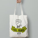Girl Power Tote Bag. Traditional illustration, and Graphic Design project by Cristina Ygarza - 12.16.2019