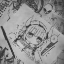 Ghilbi, anime, manga. Desenho a lápis projeto de kaibet - 14.01.2020