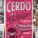 Cerdo Rey Burger - Proyecto final curso Lettering e Ilustración . Traditional illustration, Calligraph, Lettering, Creativit, Digital Lettering, and Brush Pen Calligraph project by Andrés Henao - 01.17.2020