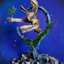La liebre en la luna (Para el proyecto zoologia fantástica). Ilustração infantil projeto de saul edmundo lopez galindo - 18.11.2018