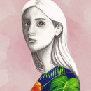 Mi Proyecto del curso: Retrato con lápiz, técnicas de color y Photoshop. Un proyecto de Ilustración digital de Nancy Arreguin - 26.02.2020