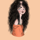 Curly Hair. Traditional illustration, Character Design, Digital Illustration, and Digital Design project by June García Bilbao - 02.26.2020