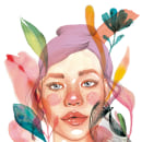 Meu projeto do curso: Retrato ilustrado em aquarela. Portrait Drawing project by Natalie Ferreira - 02.26.2020