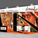 Diseño stand DESTINOS INDIA - Fitur 2020 - Ifema - Madrid. 3D, Events, Interior Architecture, Set Design, Infographics, and Decoration project by M. Mercedes Aramendia Ramos - 03.03.2020