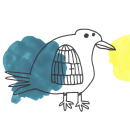 A cage in a bird. Birded cage. The revenge of the bird.. Un progetto di Illustrazione tradizionale, Creatività, Disegno e Disegno artistico di Elena Rosso - 03.03.2020