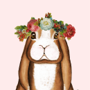 Rosalie, the little rabbit. Pintura em aquarela projeto de maarta - 07.03.2020