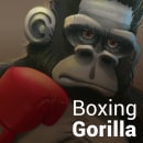 Boxing gorilla. Traditional illustration, Character Design, and Digital Illustration project by Jonathan Umaña - 03.09.2020