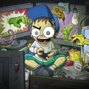 Confinamiento zombi. Un proyecto de Ilustración tradicional, Diseño de personajes, Cómic e Ilustración digital de Pintamones - 22.03.2020