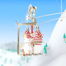 Jean Paul Gaultier Christmas Ski Resort. 3D, Animação, Direção de arte, Animação 3D, Criatividade, Modelagem 3D, e Design de personagens 3D projeto de Tessa Doniga Johnson - 10.12.2019