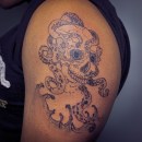 Mi Proyecto del curso: Tatuaje para principiantes (Skull Kraken). Traditional illustration, Street Art, and Tattoo Design project by Jesús Serrano - 03.27.2020