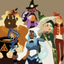 Las Cinco Brujas Biónicas. Un proyecto de Ilustración tradicional, Diseño de personajes e Ilustración digital de Von Muren - 29.03.2020