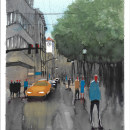Meu projeto do curso: Paisagens urbanas em aquarela. Un proyecto de Pintura a la acuarela de Luis Bruno - 01.04.2020