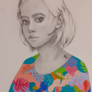 Mi Proyecto del curso: Retrato con lápiz, técnicas de color y Photoshop. Artes plásticas projeto de Marcela Adasme - 07.04.2020