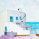 Greek House in Architectural Sketching with Watercolor and Ink course. Pintura em aquarela projeto de ananda13 - 13.04.2020