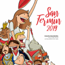 San Fermín 2019. Cartel semifinalista. Traditional illustration, Poster Design, and Digital Illustration project by Javier Sánchez Nagore - 07.07.2019