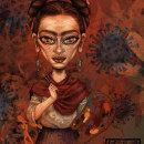 Frida Kahlo. Un proyecto de Ilustración digital de paredes.art - 20.04.2020