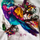 Mi Proyecto del curso: Pajarito multicolor. Embroider, and Digital Design project by May Mor - 04.22.2020