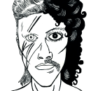 David Bowie / Prince. Ilustração tradicional, e Desenho projeto de José López - 24.04.2020