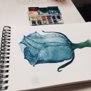 Blue rose Ein Projekt aus dem Bereich Aquarellmalerei von Áquila Faré - 28.04.2020