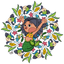 Mandala Sirena. Un proyecto de Ilustración digital, Ilustración infantil y Dibujo digital de Giselle Escandón Silva - 30.04.2020